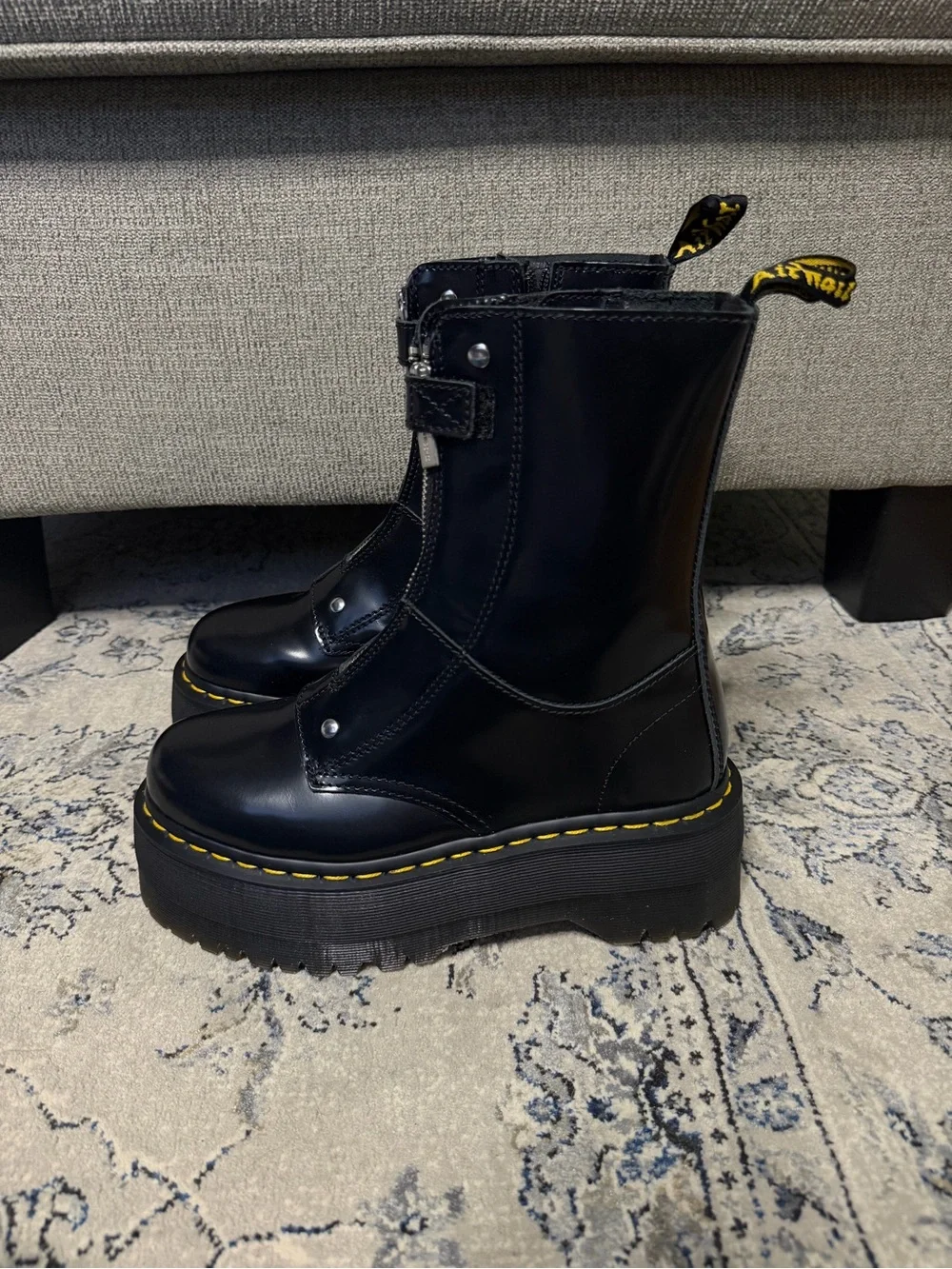 Dr Martens Jetta Hi Max Leather Platform Boots